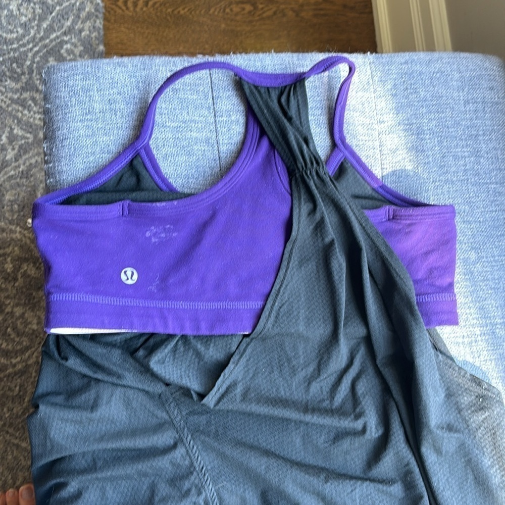 Lululemon athletica vintage purple and black tank top in S